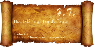 Hollósy Terézia névjegykártya